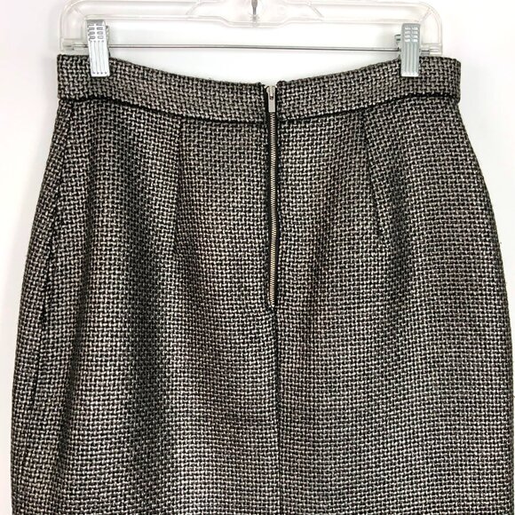 New Banana Republic Gunmetal Jacquard Pencil Skirt Career Sz 8 - Picture 4 of 16